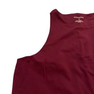 Banana Republic Cropped Athletic Tank Sports Bra Cranberry Size M